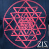 ZIZ Shri Yantra Organic Cotton T Shirt / Black Red