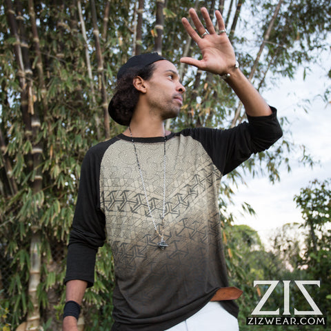 ZIZ Geomorph Organic Bamboo Baseball Shirt / Charcoal Ash