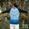 ZIZ Geomorph Organic Bamboo Baseball Shirt / Indigo Sky
